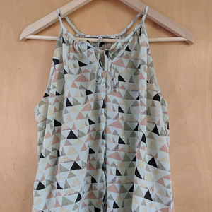 Collective Concepts Mint and Triangle Flowy Tank